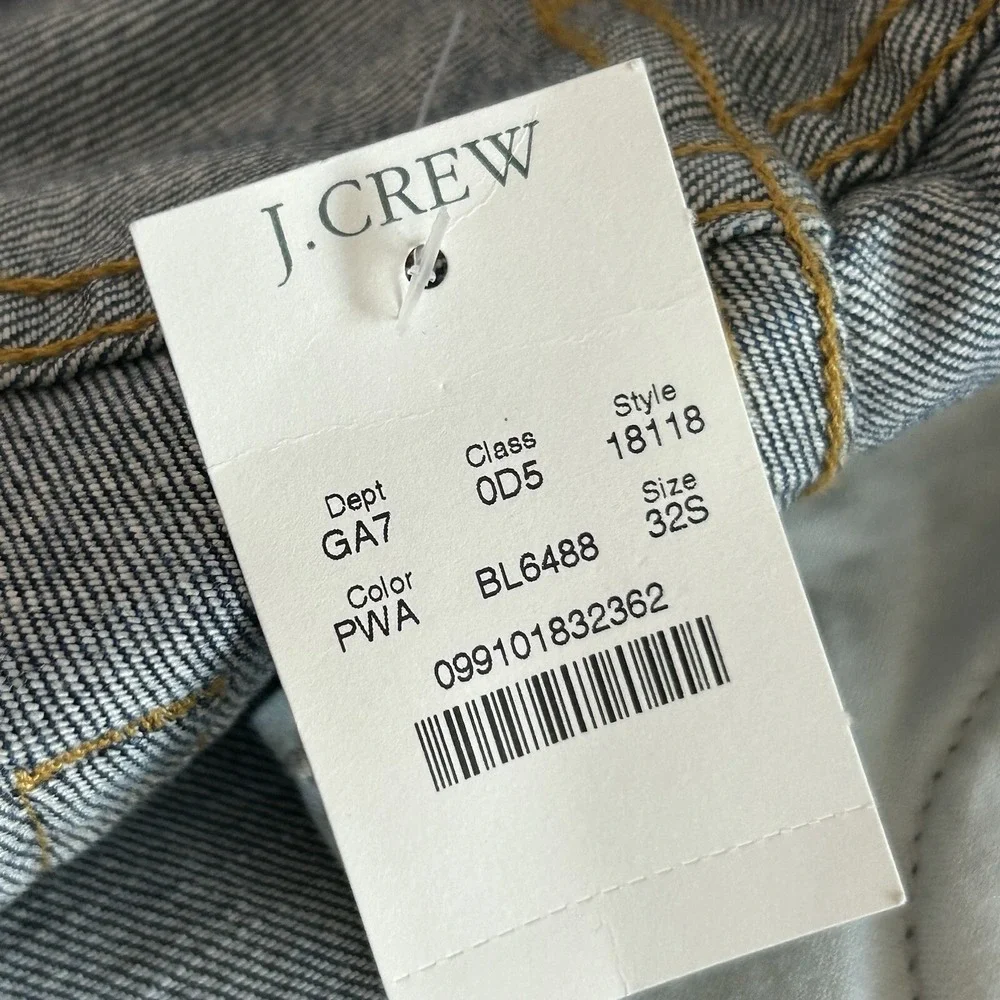 JCrew  Jeans Womens 32S Boot Cut Medium Wash Stretch Denim USA‎ Made 34x30 New